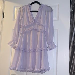 Lilac dress with ruffles